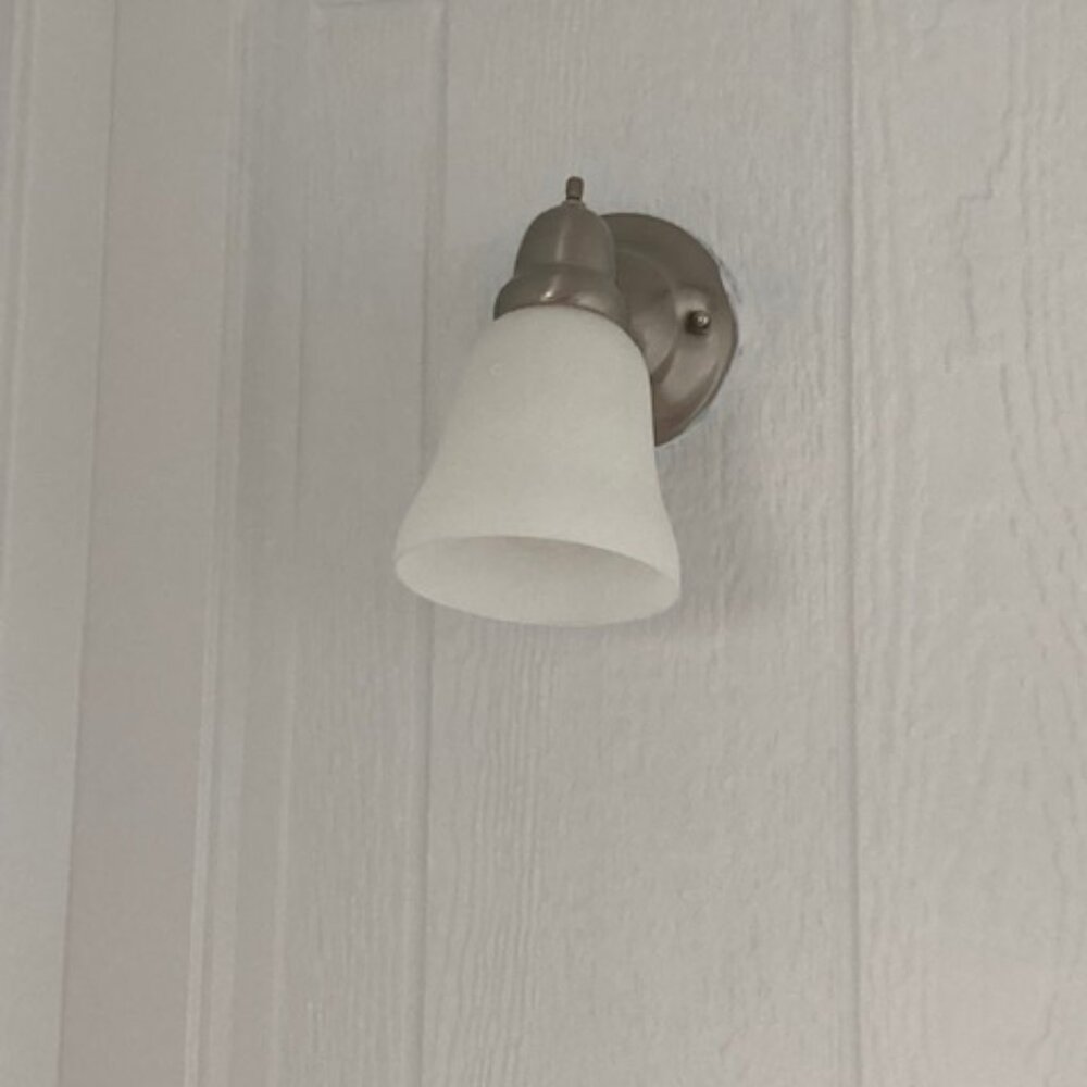 Silver tone wall sconce - REDUCED! Can be positioned facing up or down